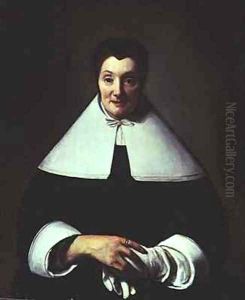 Portrait of a woman aged fifty by Abraham Van Dyck
