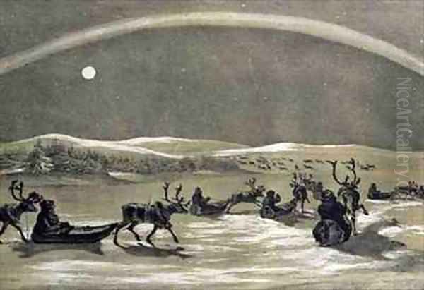 Falling In With A Laplanders Herd of Reindeer - view 1