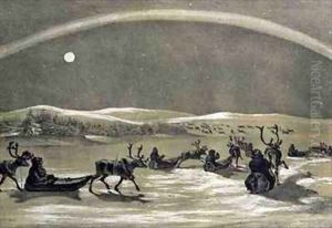 Falling In With A Laplanders Herd of Reindeer by D. and Harding, J.D. Dighton