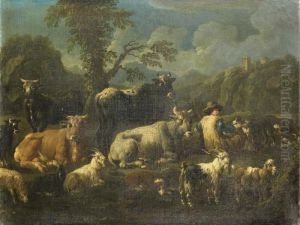 Pastore Con Armenti by Jakob Roos