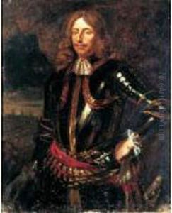 Portrait D'homme A La Cuirasse by Jan I Roos