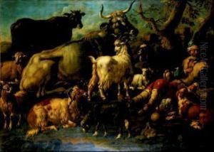 Pastore Con Armenti by Johann Melchior Roos