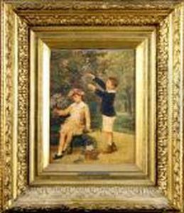 Enfant Jouant Dans Un Parc by Albert Roosenboon