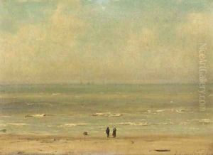 Staring out over sea by Johannes Josephus Destree