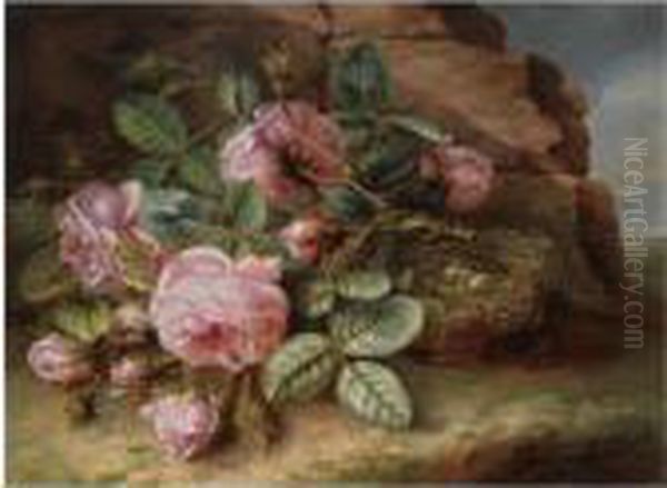 A Still Life With Roses Near A Bird's Nest - view 1