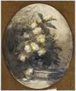 A Still Life With Peonies In A Vase by Margaretha Roosenboom