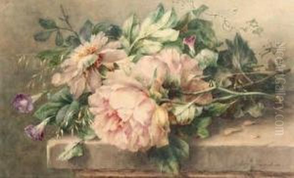 A Still Life With Peonies And Morning Glory - view 1