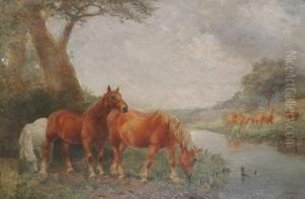 Horses By A Stream 'g.t.rope' (lower Right) - view 1