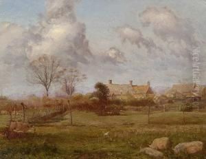 Farmhouse At Blaxhall, Wickham Market by George Thomas Rope
