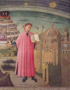Dante reading from the Divine Comedy