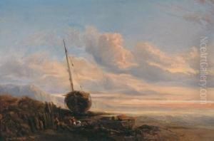Unloading The Catch by Camille-Joseph-Etienne Roqueplan