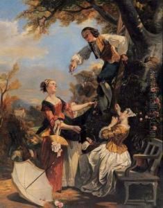 L'idylle Des Cerises. Circa 1835.