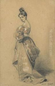 Elegante by Camille-Joseph-Etienne Roqueplan