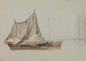 View Of A Fishing Boat And Town View Of A Fishing Boat And Town