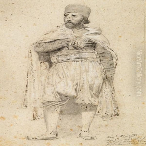 An Oriental In Flowing Robes - view 1
