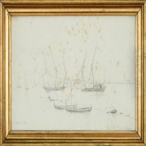 Martinus Rorbye: Coastal Scenery From Palermo. Signed Rorby, Palermo 1840 by Martinus Rorbye