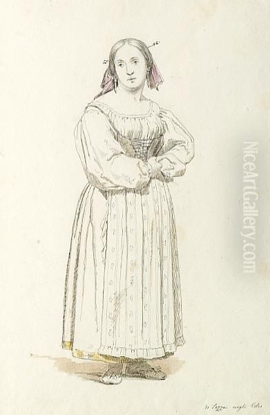 Rorbye: Portrait Of A Young Italian Woman - view 1