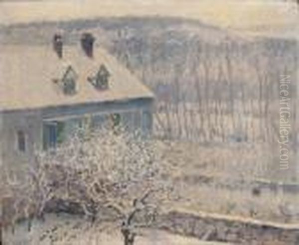 French Chateau In Winter - view 1