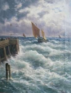 Fisherboats Near Reggio by Karl Julius Rose