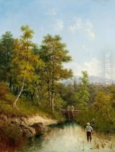 Partie Bei Rojano, Umgebung Von Triest by Karl Julius Rose