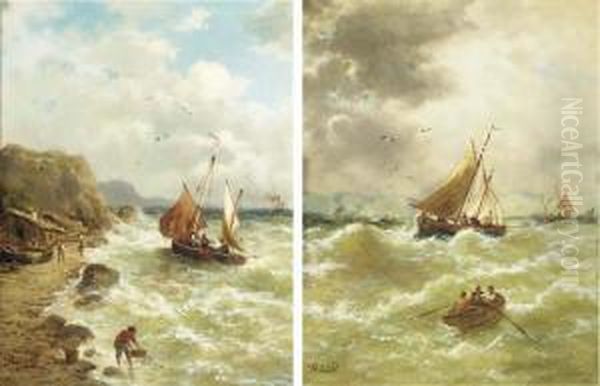 Fisherbarken; And Shipping On Choppy Waters - view 1