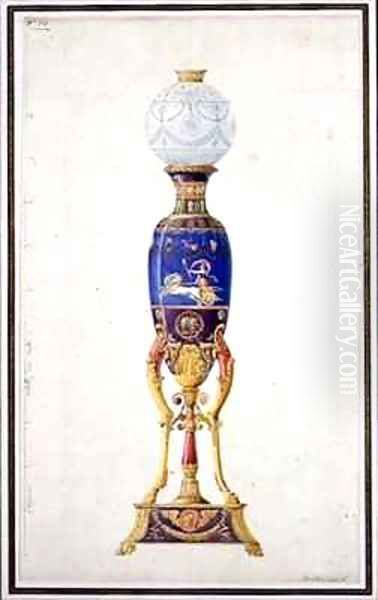 Design for a Porcelain Lamp - view 1