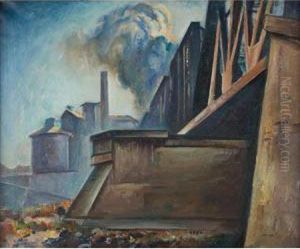 Railroad Bridge, Columbus by Charles Rosen