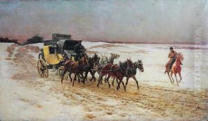 Spotkanie Na Drodze Dylizansu by Jan Rosen