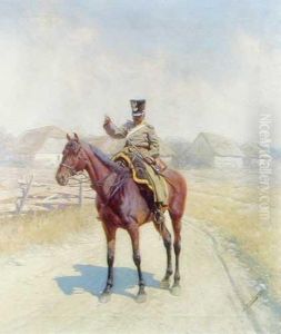 Zolnierz 3-go Pulku Strzelcow Konnych Na Posterunku, 1920 R. by Jan Rosen