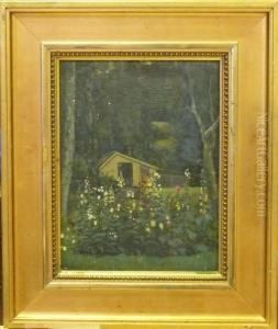 Gardsmotiv. by Edvard Rosenberg