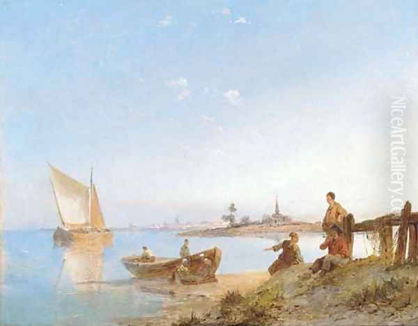 A river scene in Holland - view 1
