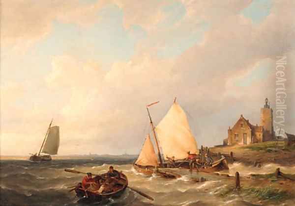 Fishermen off the coast - view 1
