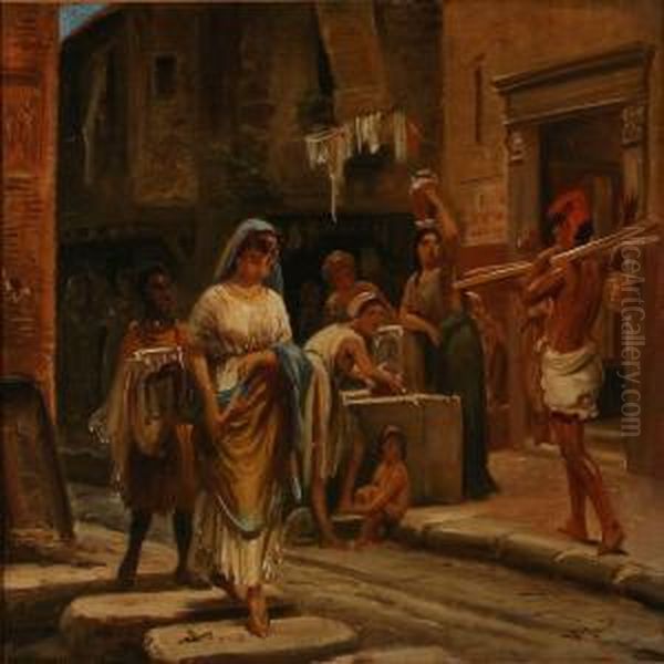 Historical Street Scene From Pompeii In Italy - view 1