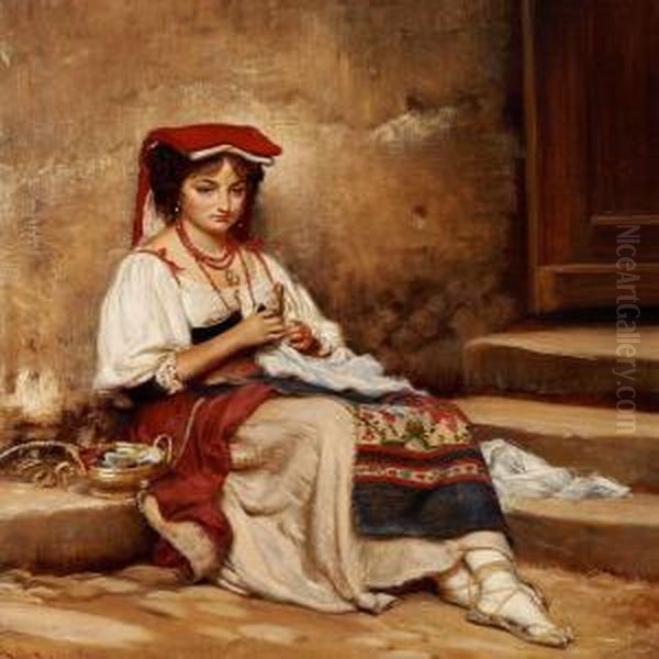 A Young Seated Italian Woman - view 1