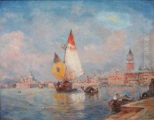 Vue De Venise by Amedee Rosier