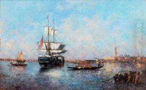 Vue De Venise by Amedee Rosier