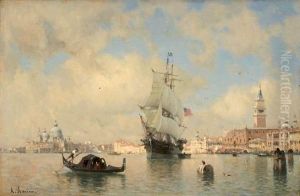 Vue De Venise by Amedee Rosier