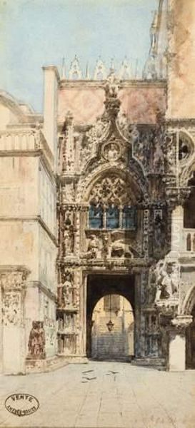 L'entree Du Palais Des Doges A Venise. - view 1