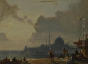 Constantinople Au Clair De Lune by Amedee Rosier
