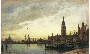 Vue De Venise by Amedee Rosier