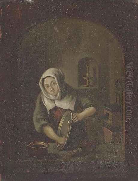 A washerwoman at a casement - view 1