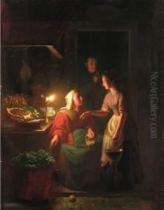 Kucheninterieur Bei Ollampenschein Kucheninterieur Bei Ollampenschein