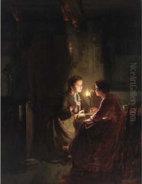 Two Ladies By Candlelight - view 1
