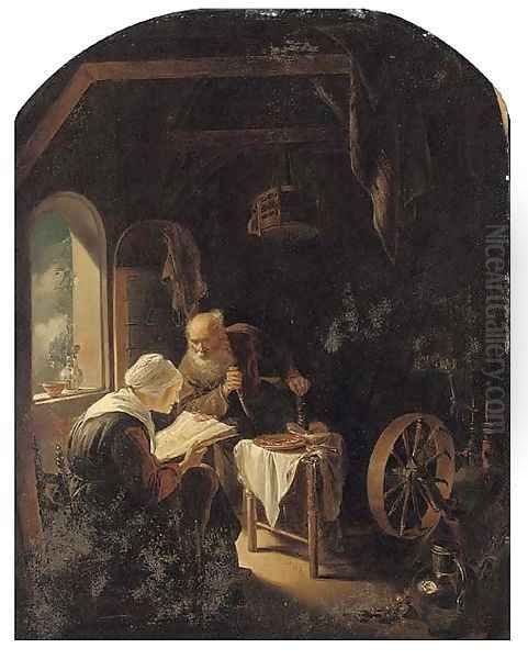 A couple in a kitchen interior - view 1