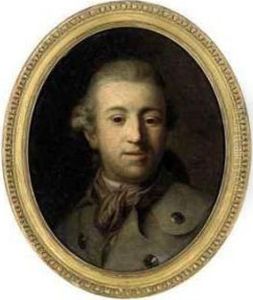 Portrait Of A Gentleman, Bust-length, In A Grey Coat And Brownscarf by Alexander Roslin