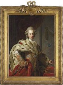 Portrait Of King Christian Vii 
Of Denmark, Half-length, In Coronation Robes And Holding A Crown And 
Sceptre
