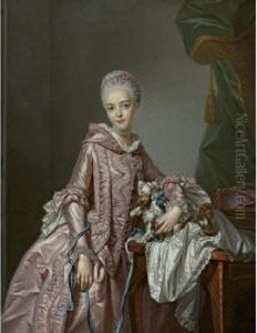 Portrait Of A Girl Holding A Spaniel