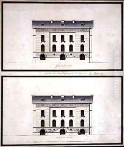 Elevations of a Neo Classical Villa for a Gentleman by B.J. De Warlerlyers