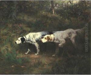 Setters Standing Woodcock by Percival Leonard Rosseau