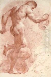An executioner beheading two bound men by Cesare Dandini